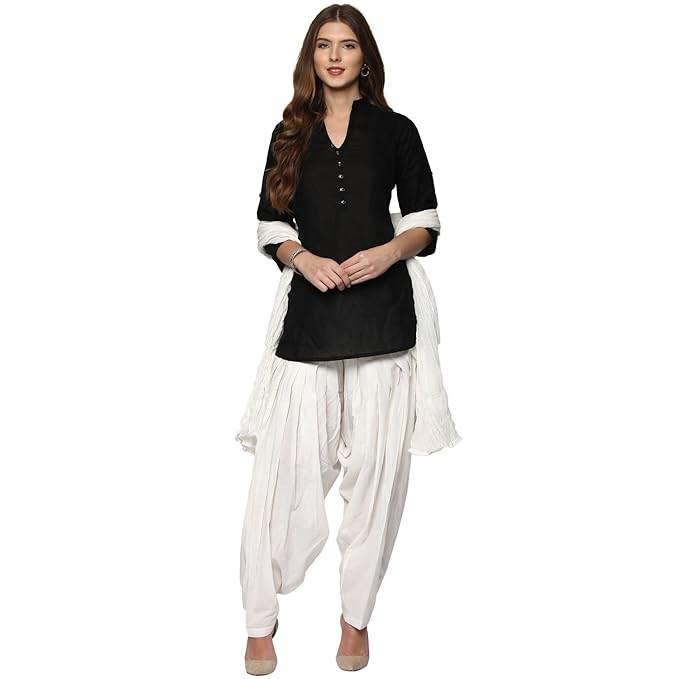 Designer Women Short Kurta Patiala Salwar With Dupatta - MYLUXURY LANE ENTERPRISE