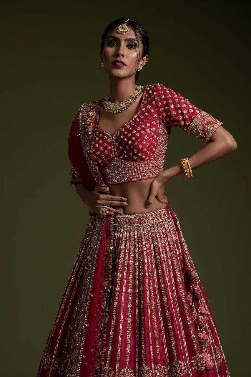 Elegant Art Silk Thread Work Lehenga for Festive Occasions - MYLUXURY LANE ENTERPRISE