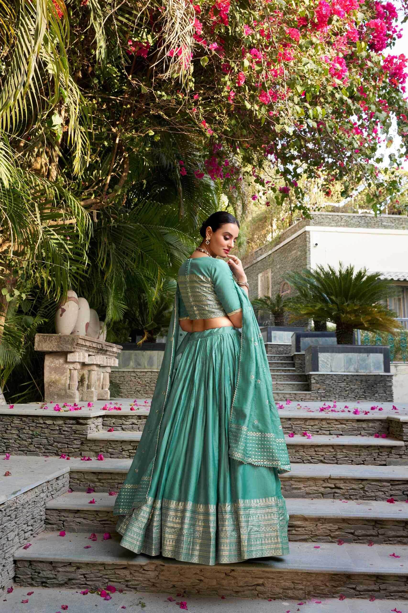 Elegant Chanderi Silk Work Lehenga for Special Occasions - MYLUXURY LANE ENTERPRISE