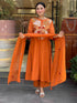Chanderi Silk Embroidered dresse - MYLUXURY LANE ENTERPRISE
