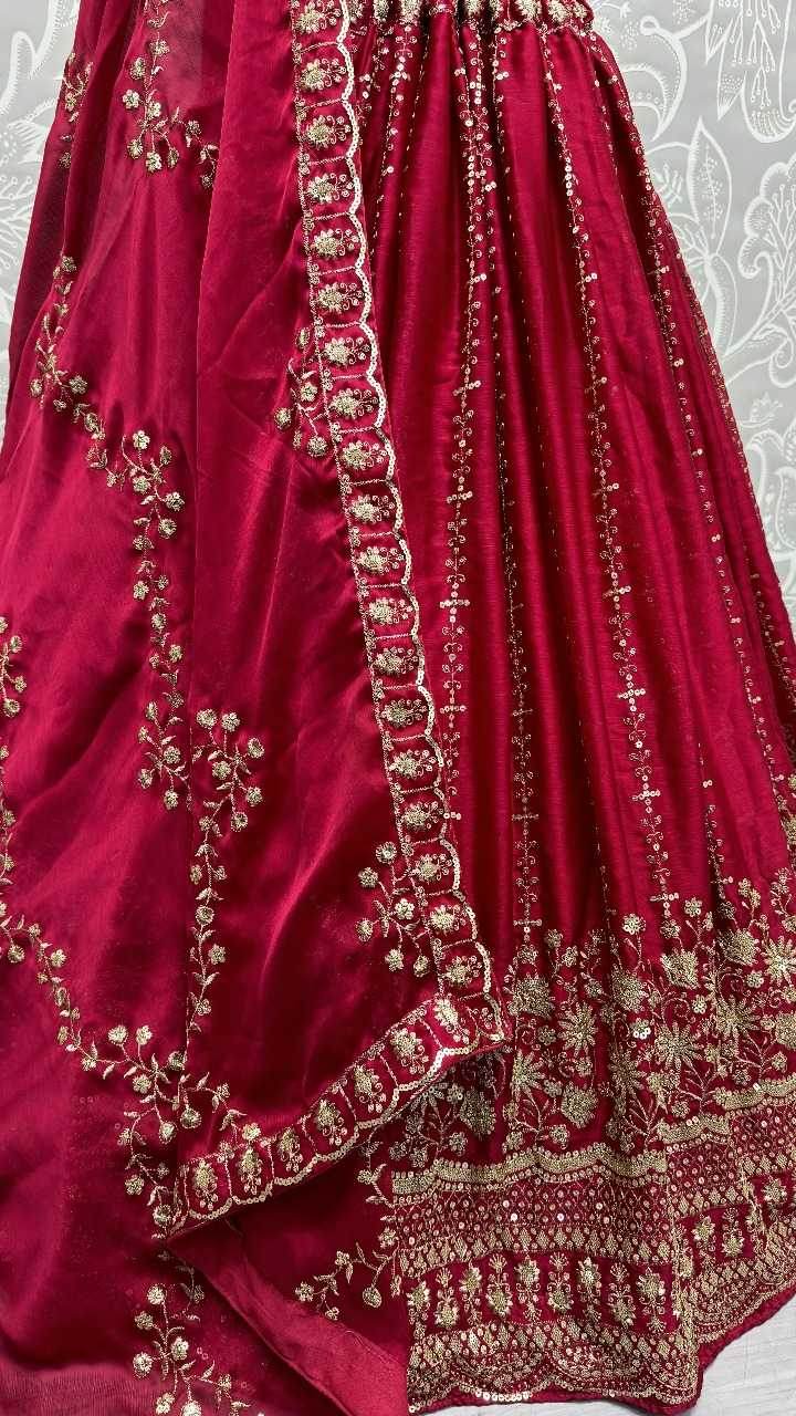 Elegant Bridal Embroidered Lehenga for Modern Brides - MYLUXURY LANE ENTERPRISE