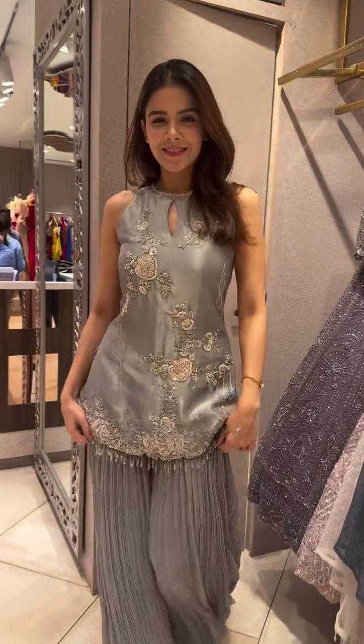 Crepe Embroidery Palazzo Party wear suit - MYLUXURY LANE ENTERPRISE