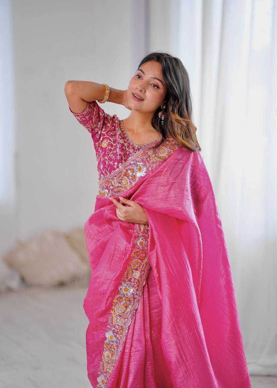 Crepe Silk Cutwork Saree - MYLUXURY LANE ENTERPRISE