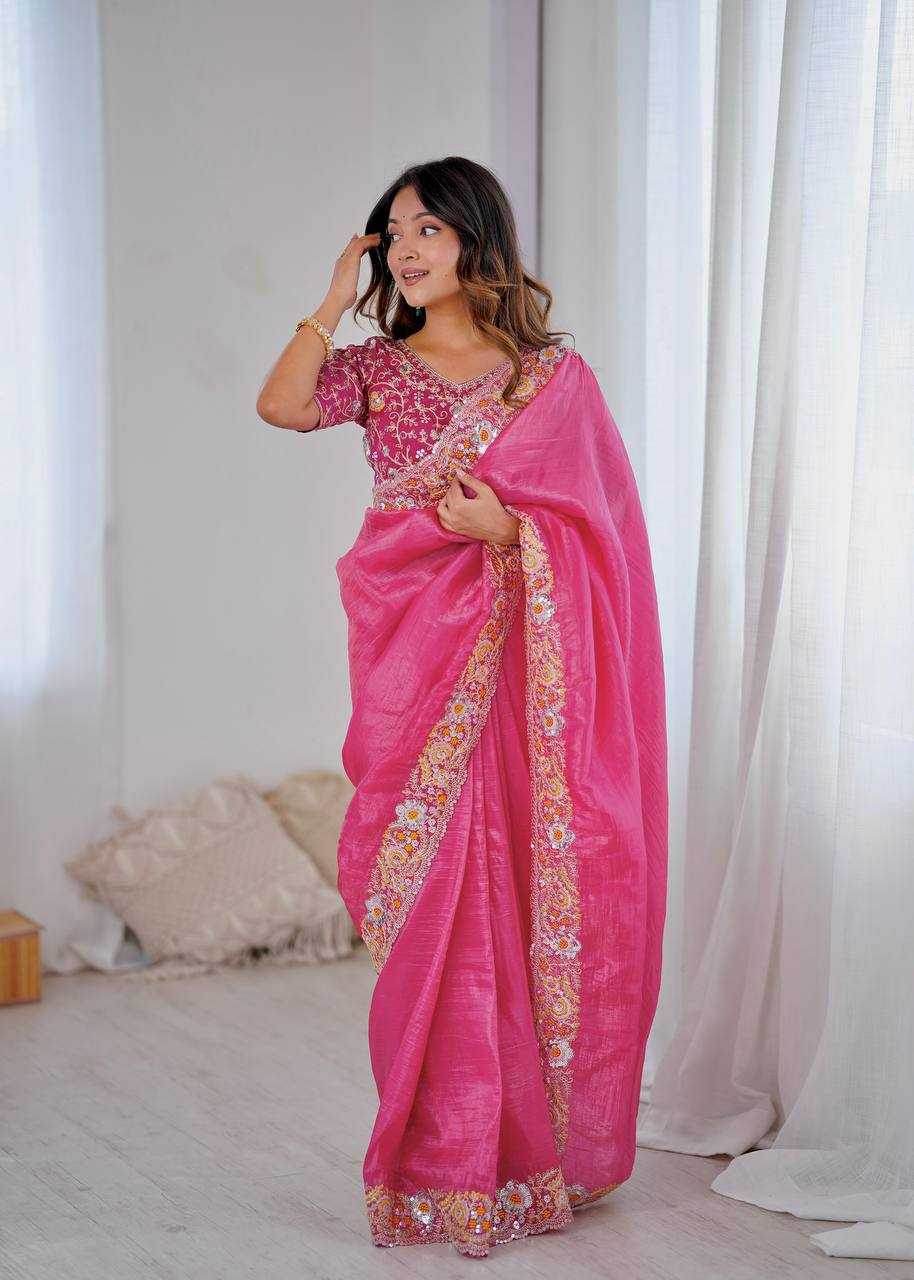 Crepe Silk Cutwork Saree - MYLUXURY LANE ENTERPRISE