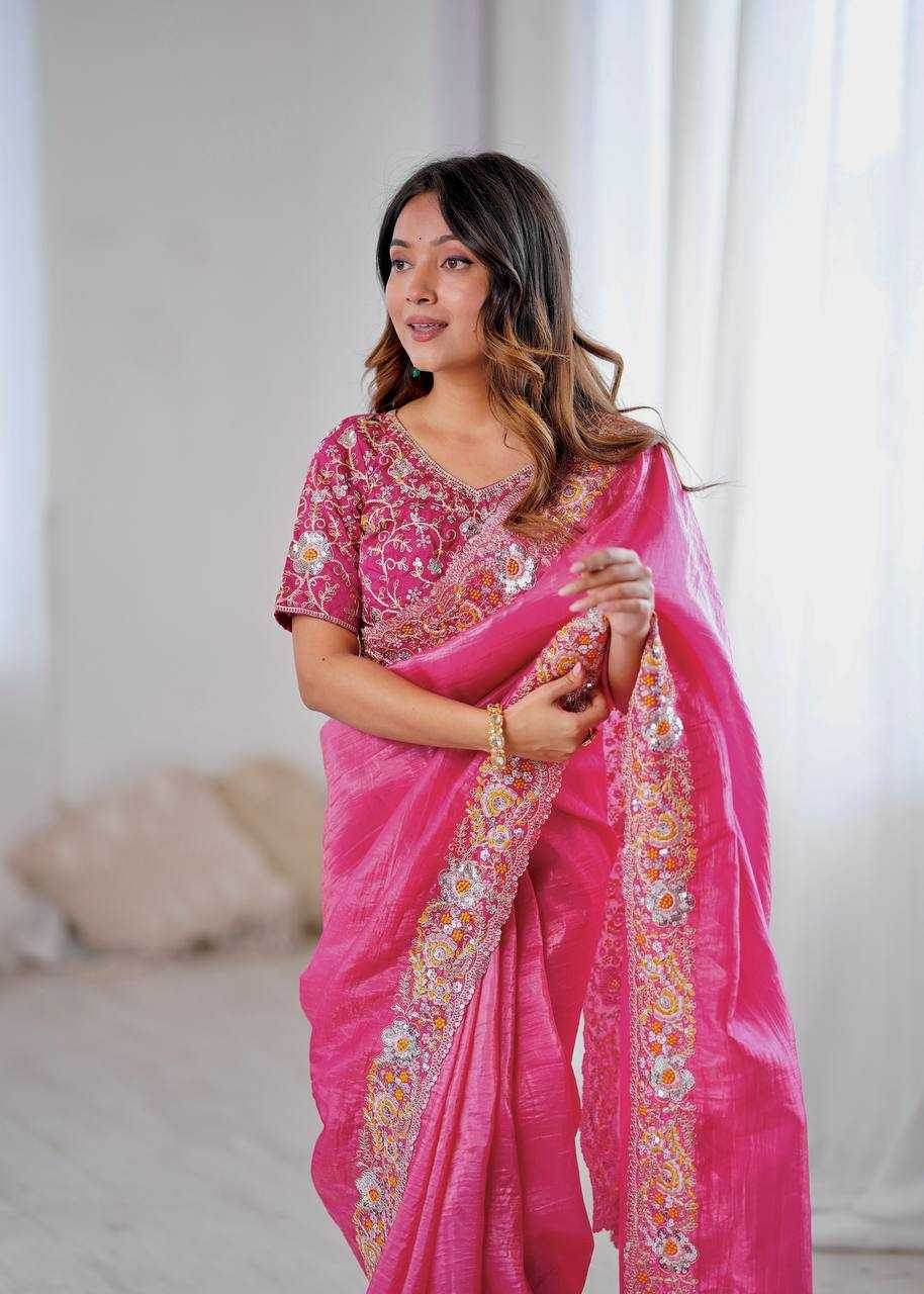Crepe Silk Cutwork Saree - MYLUXURY LANE ENTERPRISE