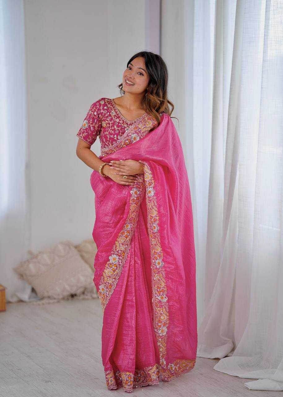 Crepe Silk Cutwork Saree - MYLUXURY LANE ENTERPRISE