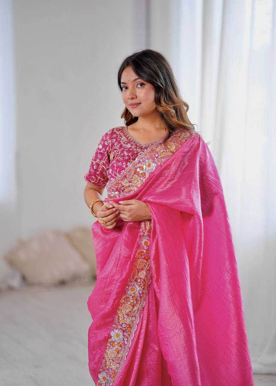 Crepe Silk Cutwork Saree - MYLUXURY LANE ENTERPRISE