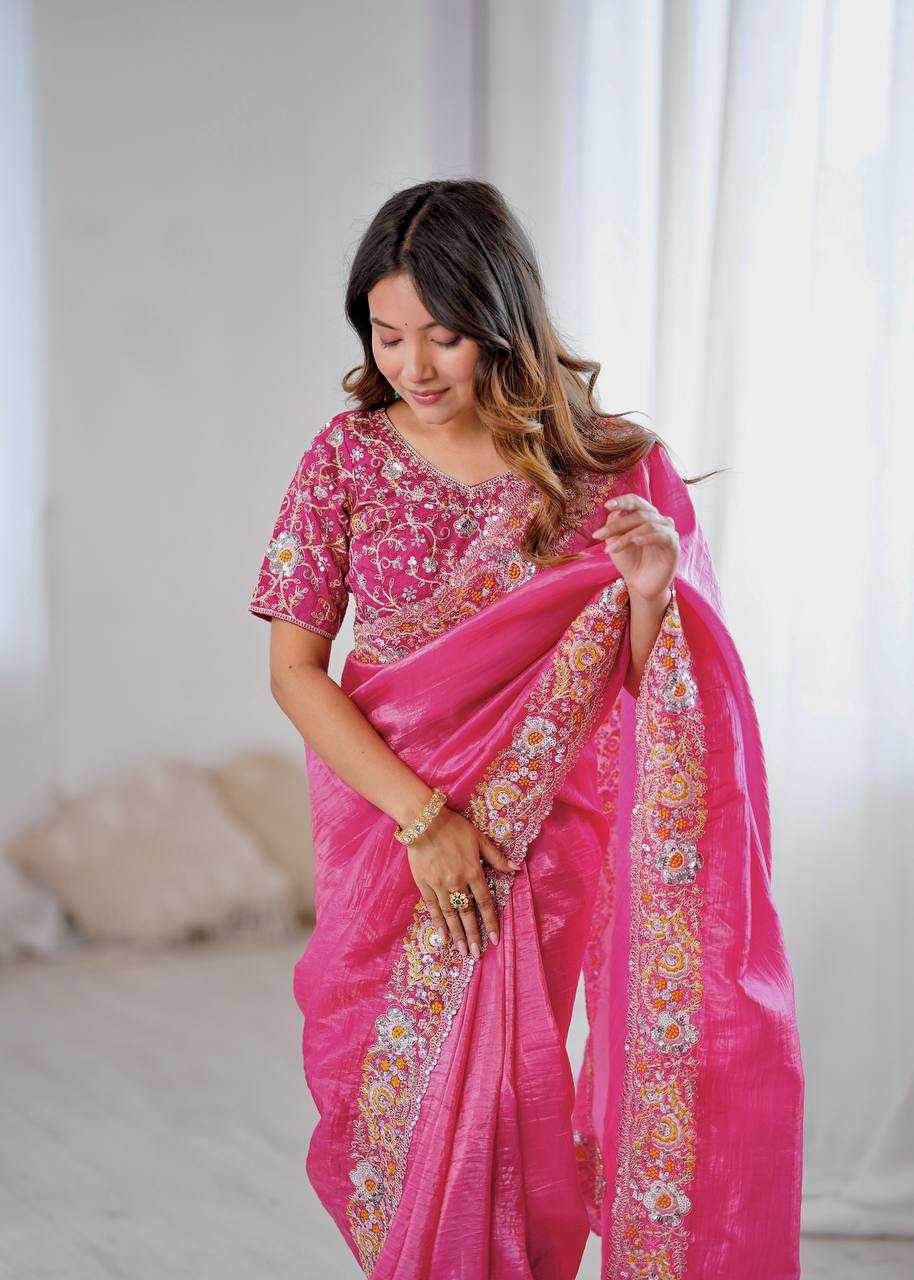 Crepe Silk Cutwork Saree - MYLUXURY LANE ENTERPRISE