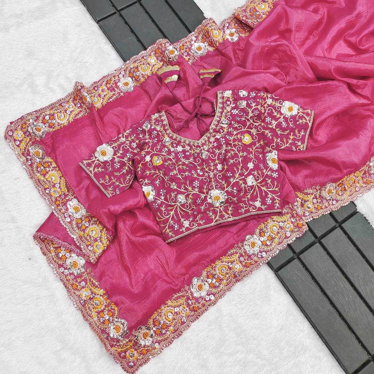 Crepe Silk Cutwork Saree - MYLUXURY LANE ENTERPRISE