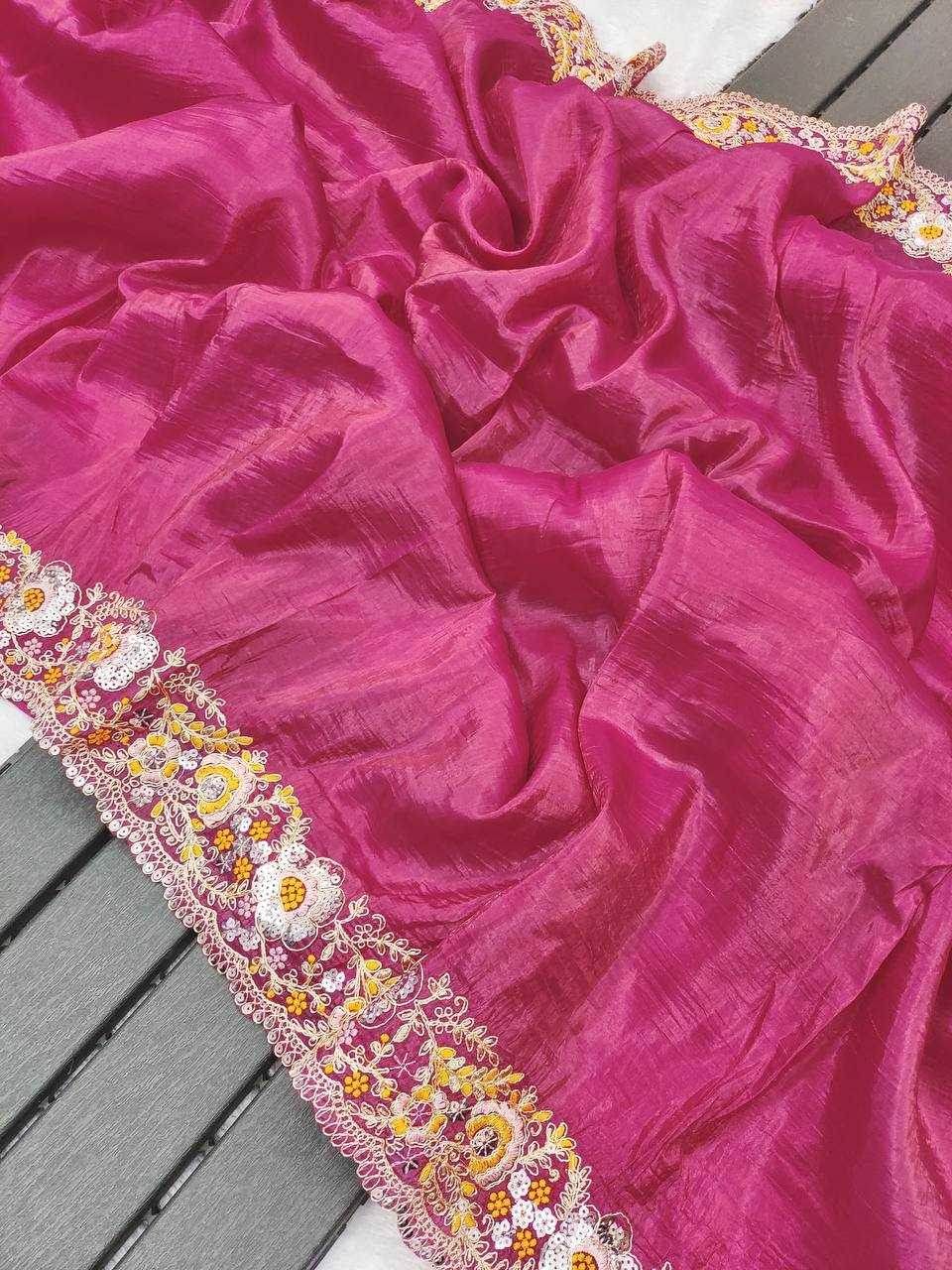 Crepe Silk Cutwork Saree - MYLUXURY LANE ENTERPRISE