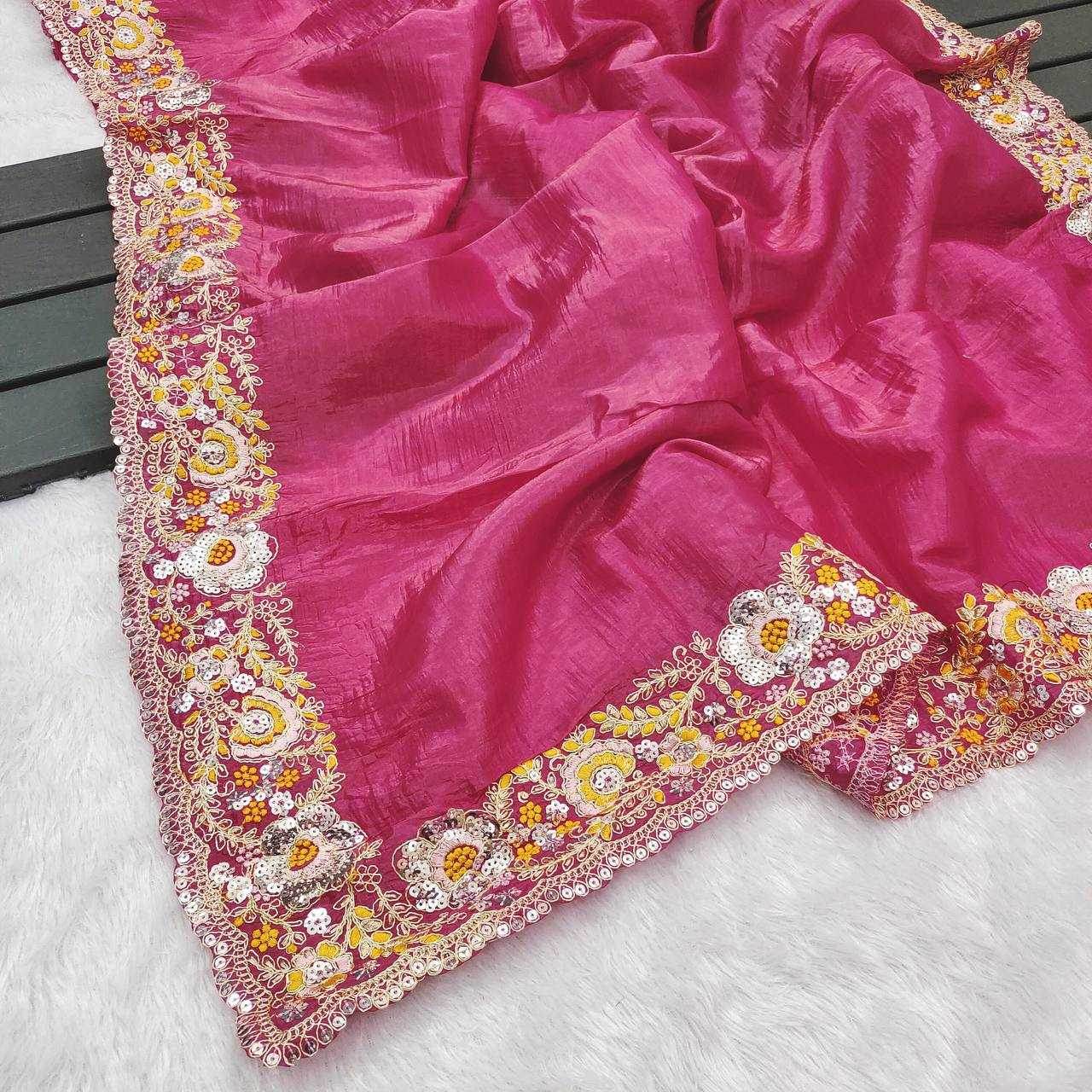 Crepe Silk Cutwork Saree - MYLUXURY LANE ENTERPRISE
