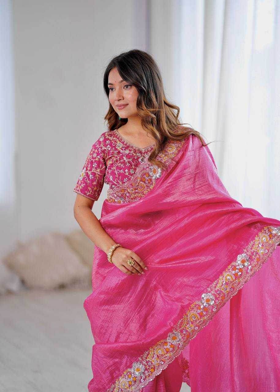 Crepe Silk Cutwork Saree - MYLUXURY LANE ENTERPRISE