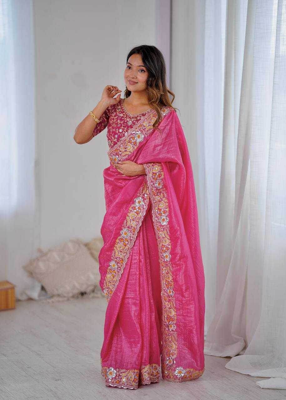 Crepe Silk Cutwork Saree - MYLUXURY LANE ENTERPRISE