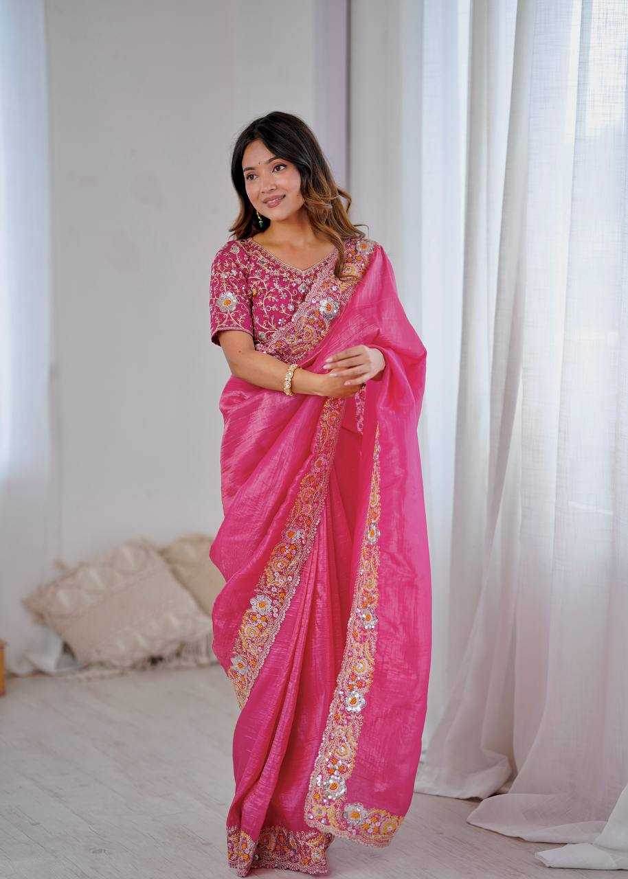 Crepe Silk Cutwork Saree - MYLUXURY LANE ENTERPRISE