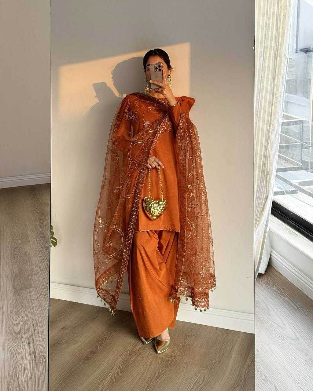 Crepe Silk Ladies Party wear Designer Suit - MYLUXURY LANE ENTERPRISE