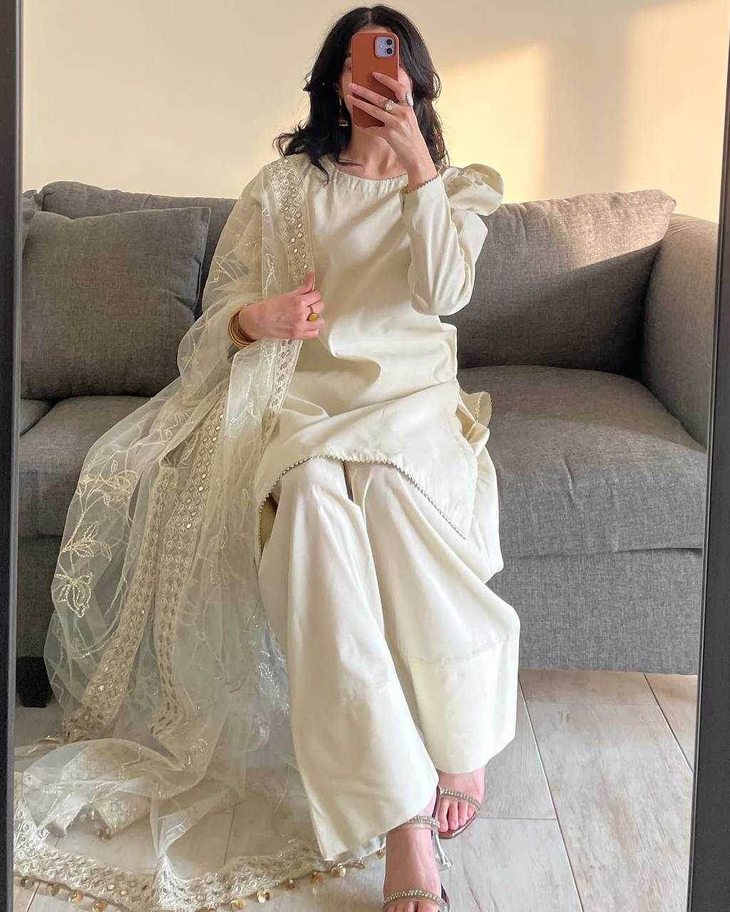 Crepe Silk Ladies Party wear Designer Suit - MYLUXURY LANE ENTERPRISE