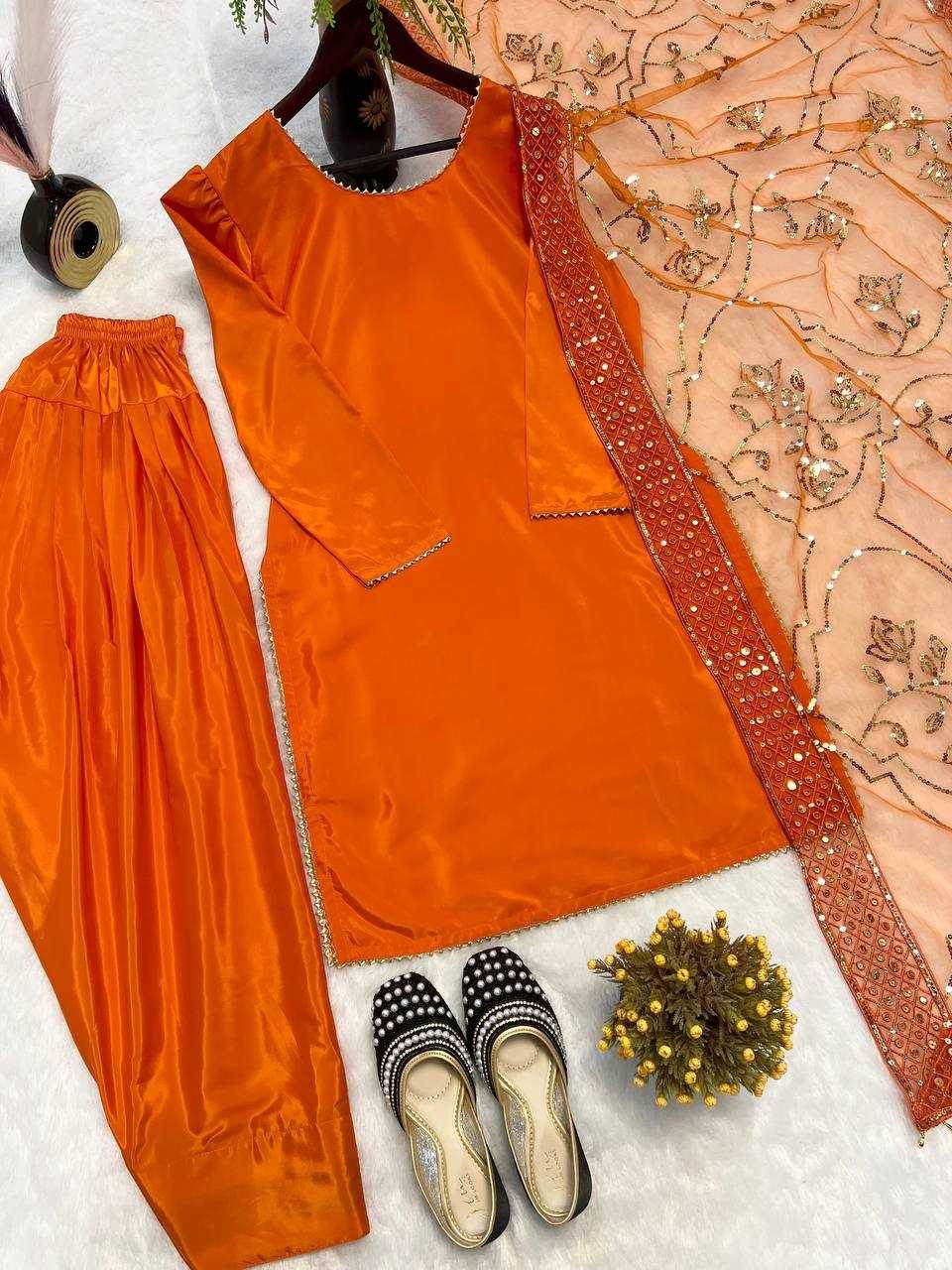 Crepe Silk Ladies Party wear Designer Suit - MYLUXURY LANE ENTERPRISE