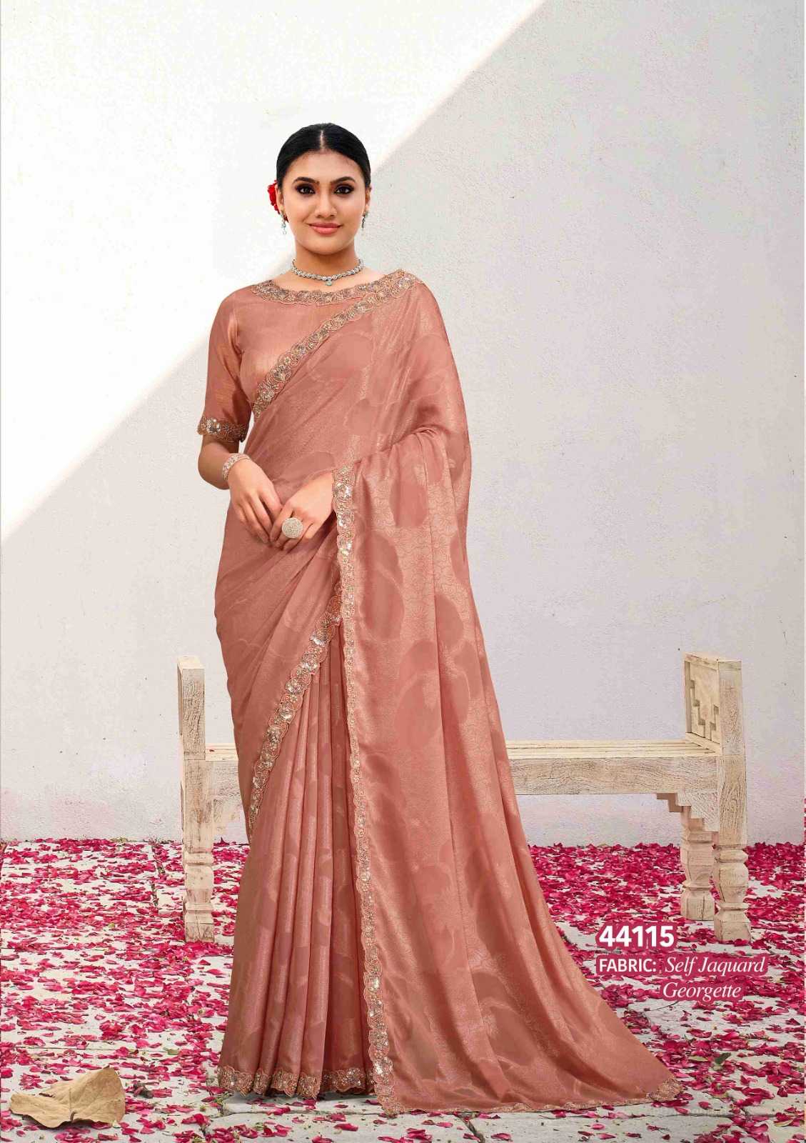 Crepe Silk  Embroidered Sarees