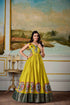 Dola Silk Anarkali Floor-Length Gown With Koti Set - MYLUXURY LANE ENTERPRISE