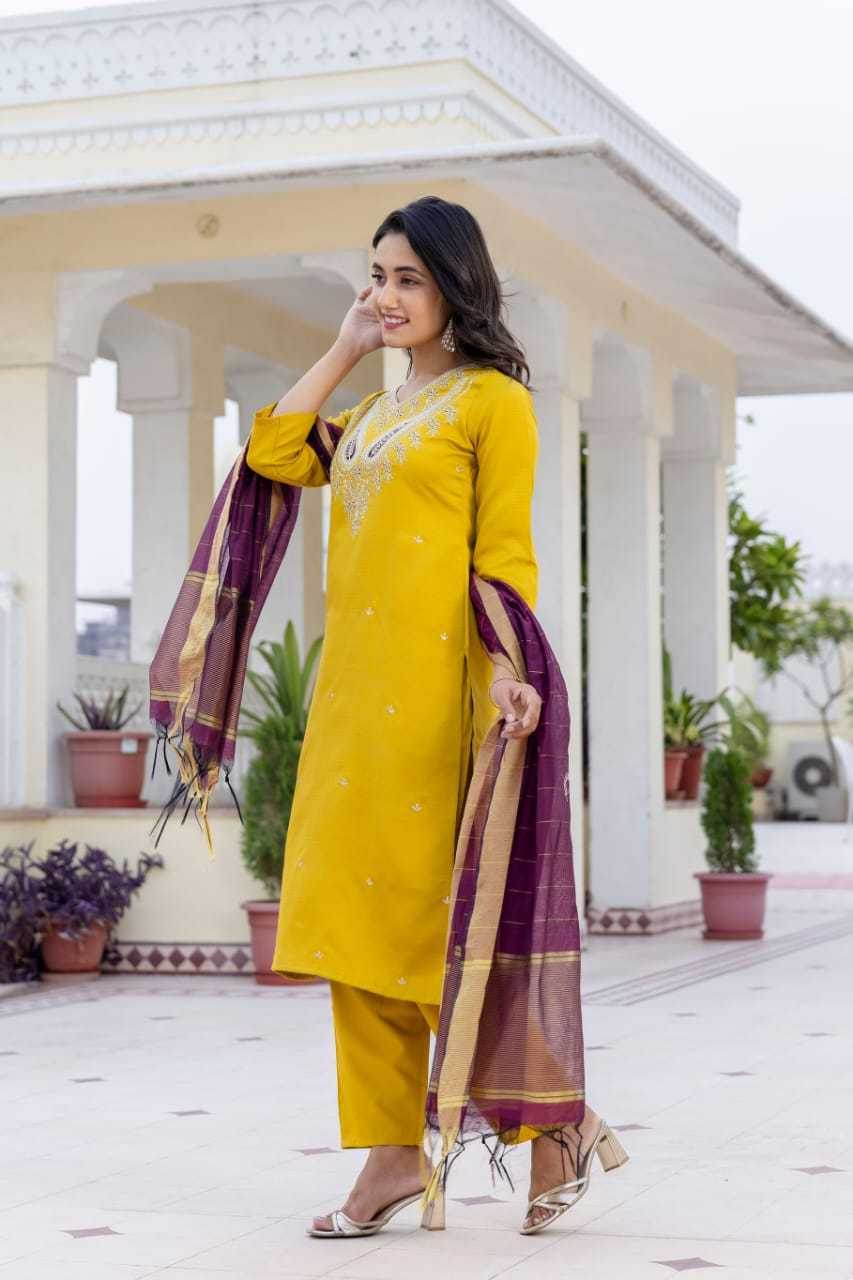 Designer Embroidered Kurti Haldi Outfits - MYLUXURY LANE ENTERPRISE