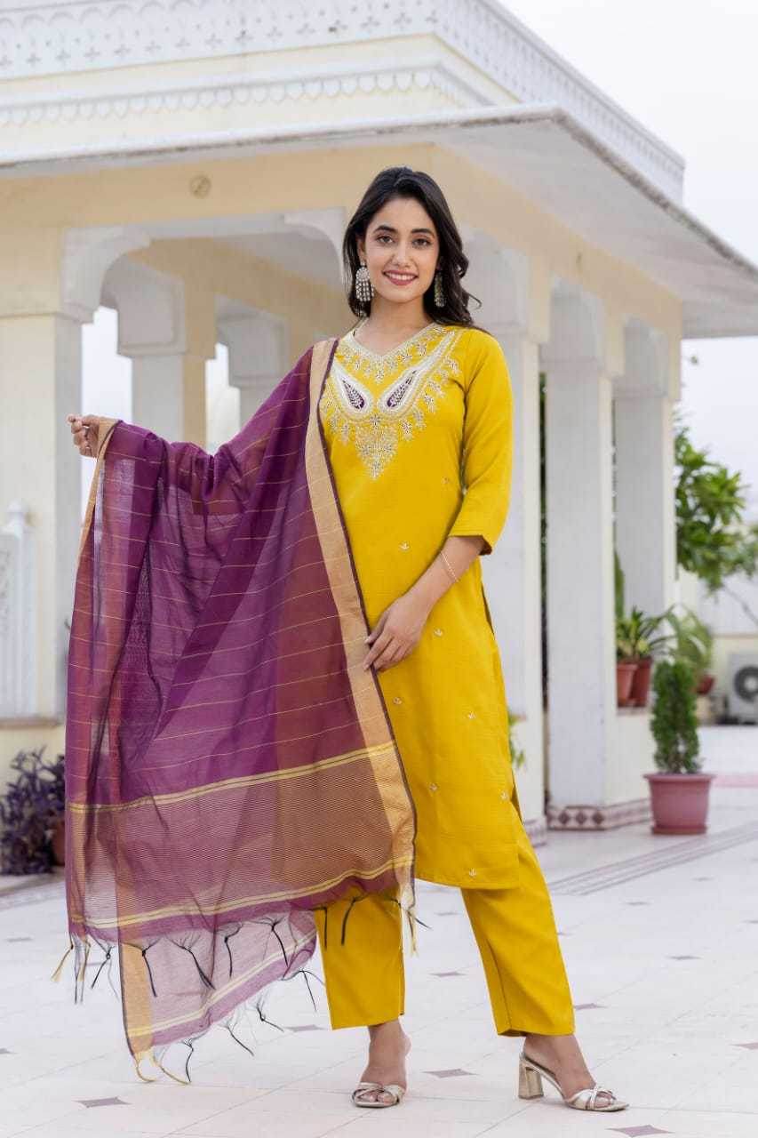 Designer Embroidered Kurti Haldi Outfits - MYLUXURY LANE ENTERPRISE