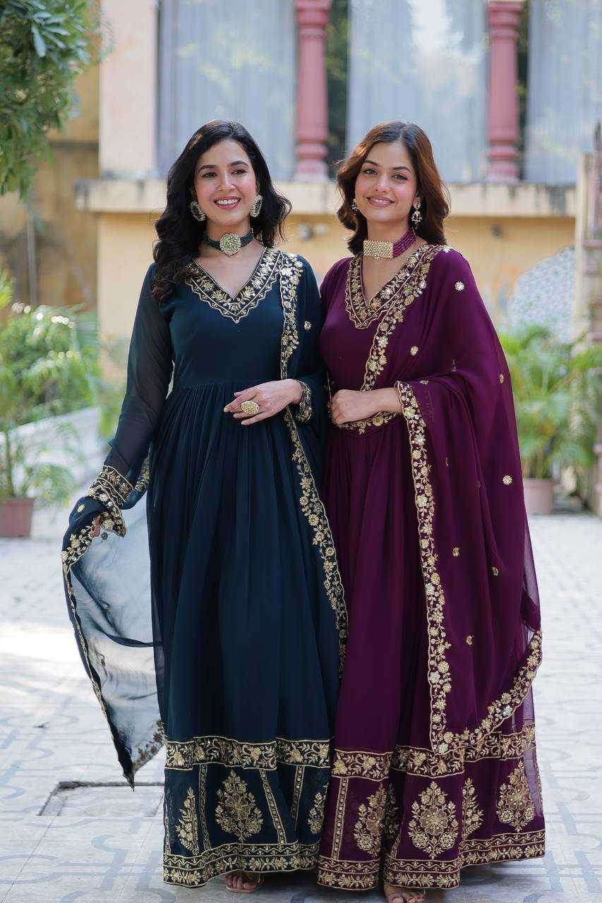 Faux Embroidery Gown - MYLUXURY LANE ENTERPRISE