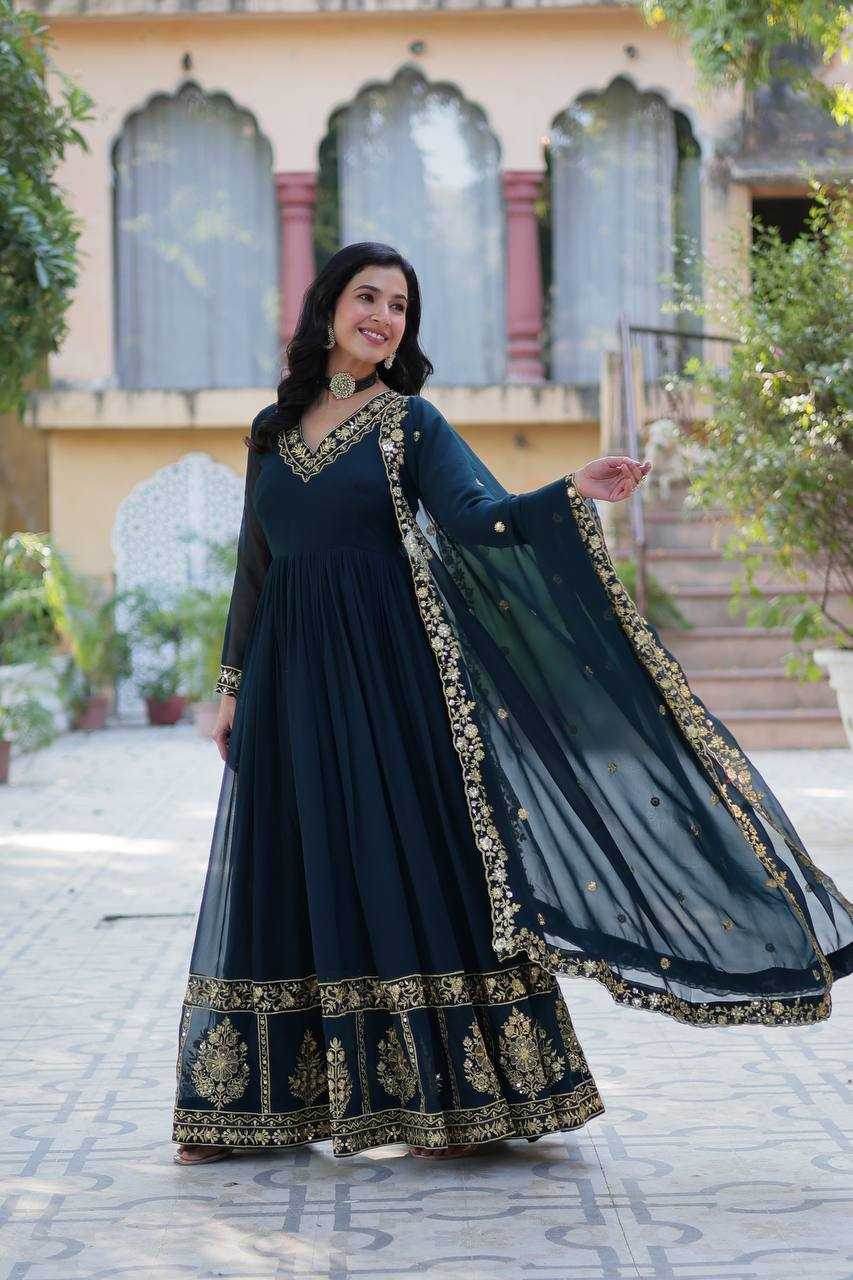 Faux Embroidery Gown - MYLUXURY LANE ENTERPRISE