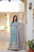 FAUX GEORGETTE EMBROIDERY ANARKALI LONG GOWN - MYLUXURY LANE ENTERPRISE