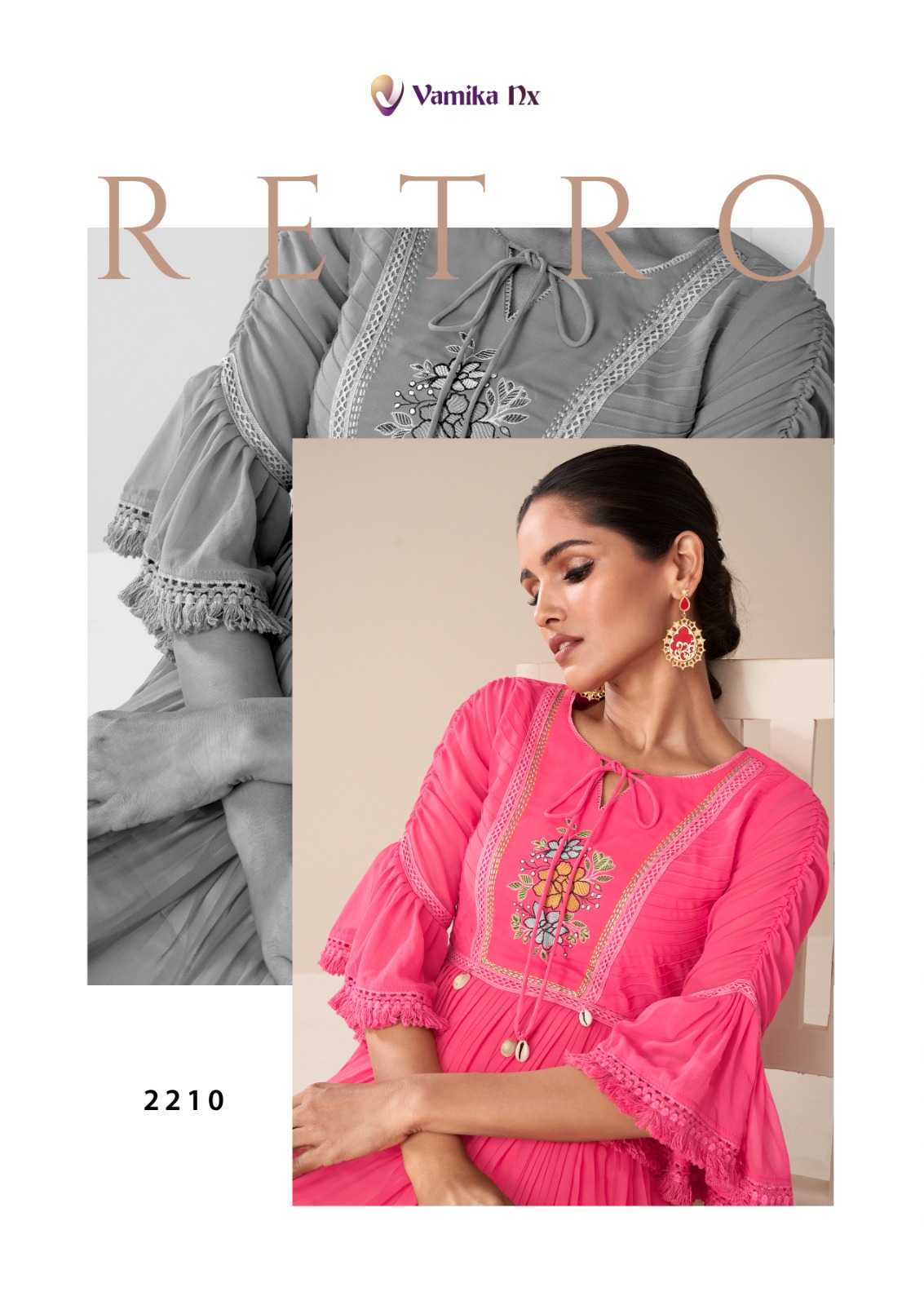 Faux Georgette  Designer Kurtis