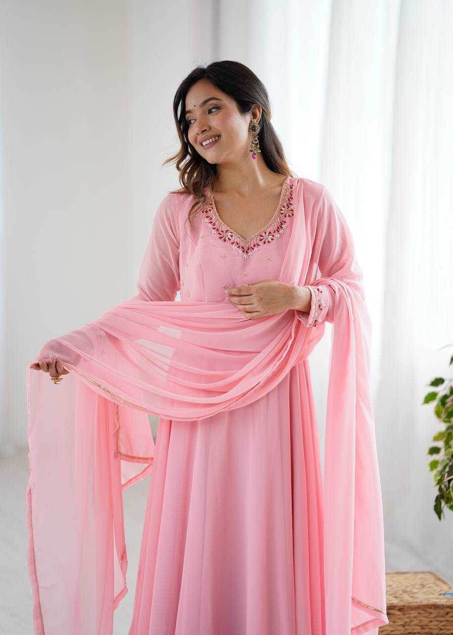 Faux Georgette Party Wear Gowns - MYLUXURY LANE ENTERPRISE