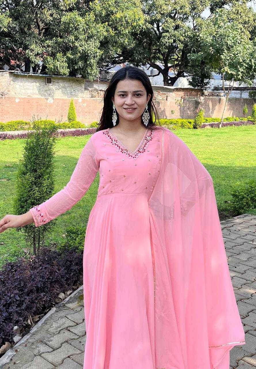 Faux Georgette Party Wear Gowns - MYLUXURY LANE ENTERPRISE