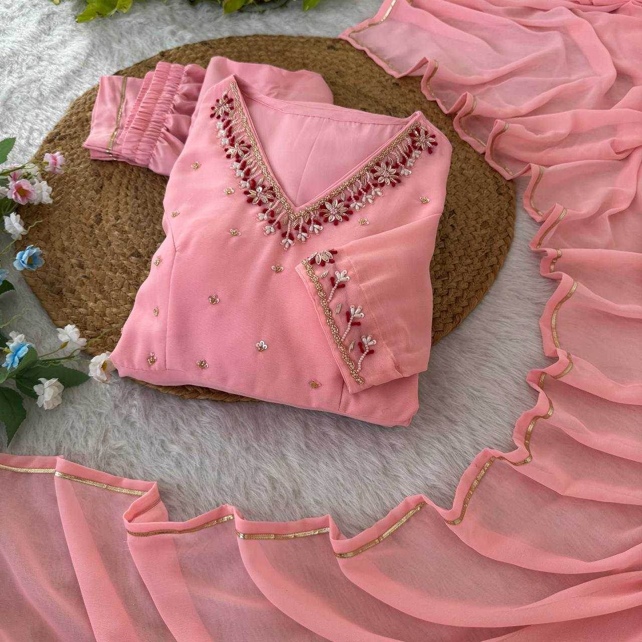 Faux Georgette Party Wear Gowns - MYLUXURY LANE ENTERPRISE