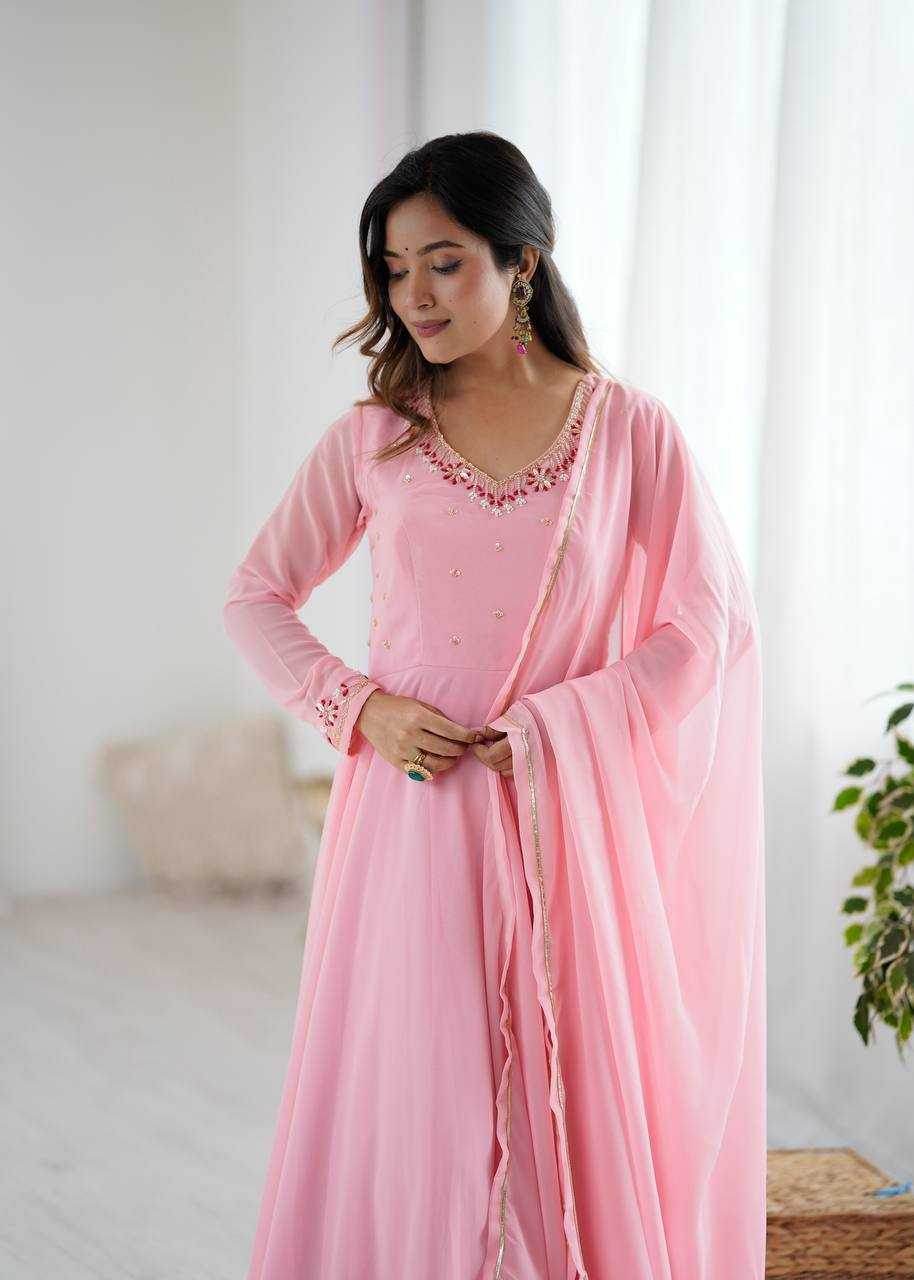 Faux Georgette Party Wear Gowns - MYLUXURY LANE ENTERPRISE