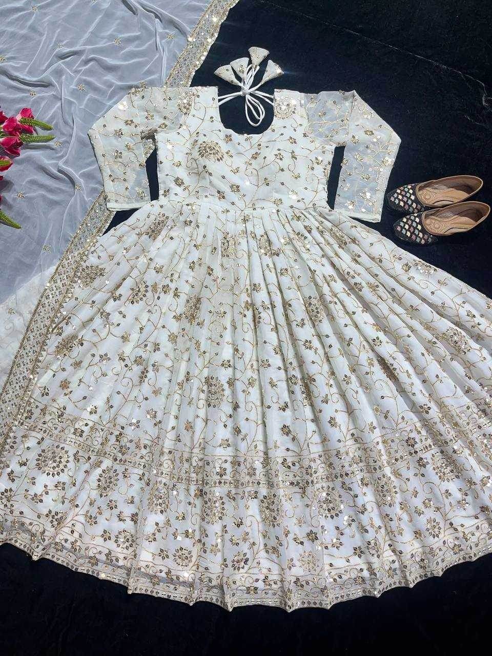 Faux Georgette Lightweight Gown - MYLUXURY LANE ENTERPRISE