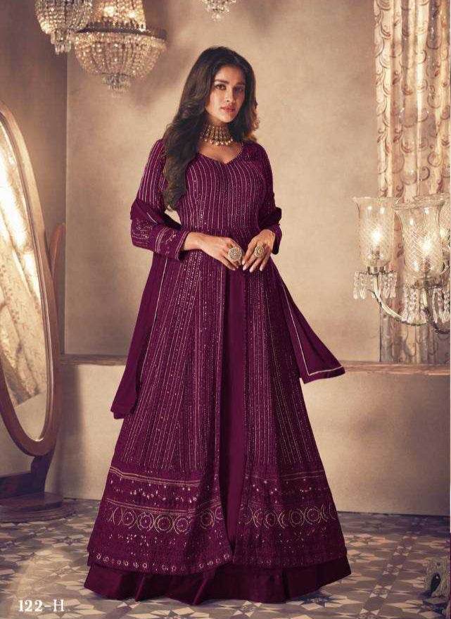 Faux Georgette Embroidery Gown - MYLUXURY LANE ENTERPRISE