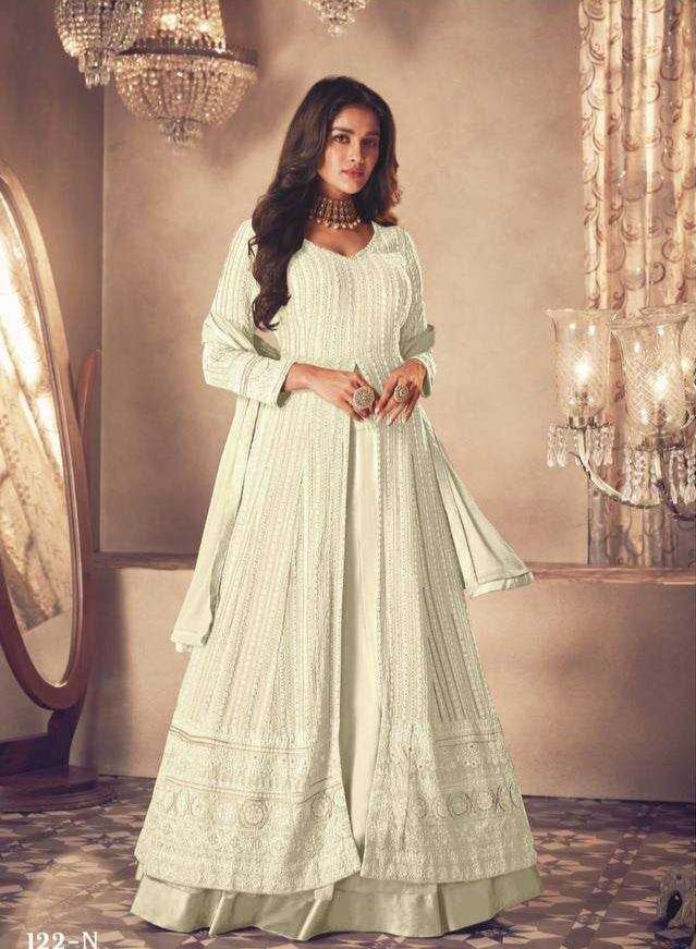 Faux Georgette Embroidery Gown - MYLUXURY LANE ENTERPRISE