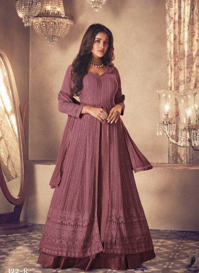Faux Georgette Embroidery Gown - MYLUXURY LANE ENTERPRISE
