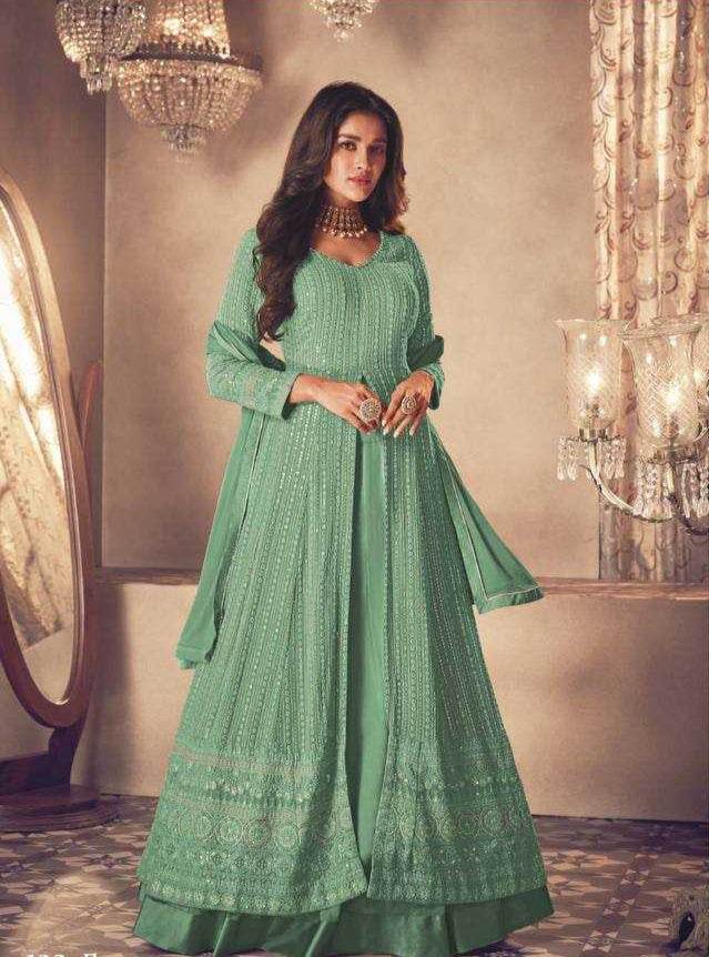 Faux Georgette Embroidery Gown - MYLUXURY LANE ENTERPRISE