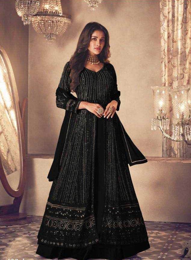 Faux Georgette Embroidery Gown - MYLUXURY LANE ENTERPRISE