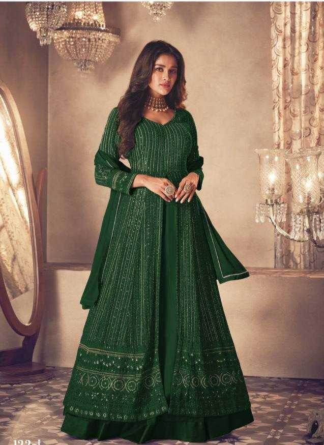 Faux Georgette Embroidery Gown - MYLUXURY LANE ENTERPRISE