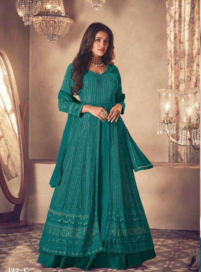 Faux Georgette Embroidery Gown - MYLUXURY LANE ENTERPRISE