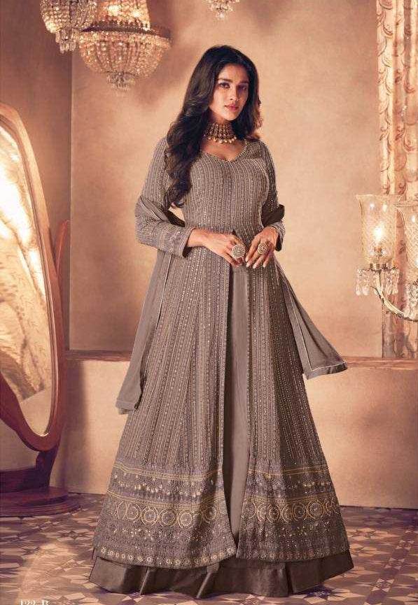 Faux Georgette Embroidery Gown - MYLUXURY LANE ENTERPRISE