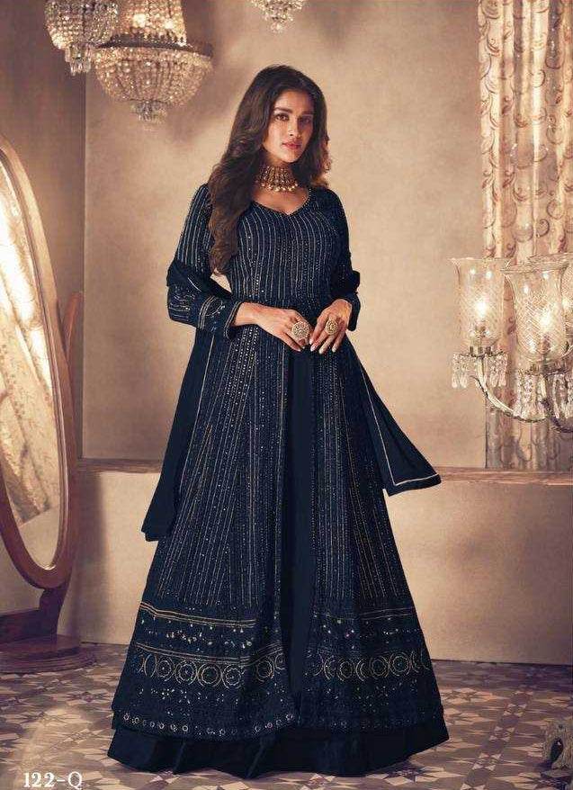 Faux Georgette Embroidery Gown - MYLUXURY LANE ENTERPRISE