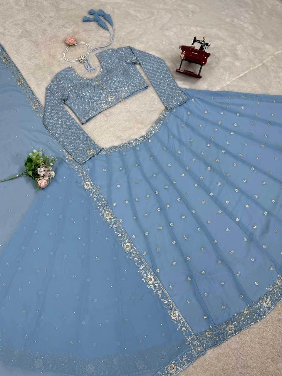 Elegant Net Sequins Lehenga for Festive Occasions - MYLUXURY LANE ENTERPRISE