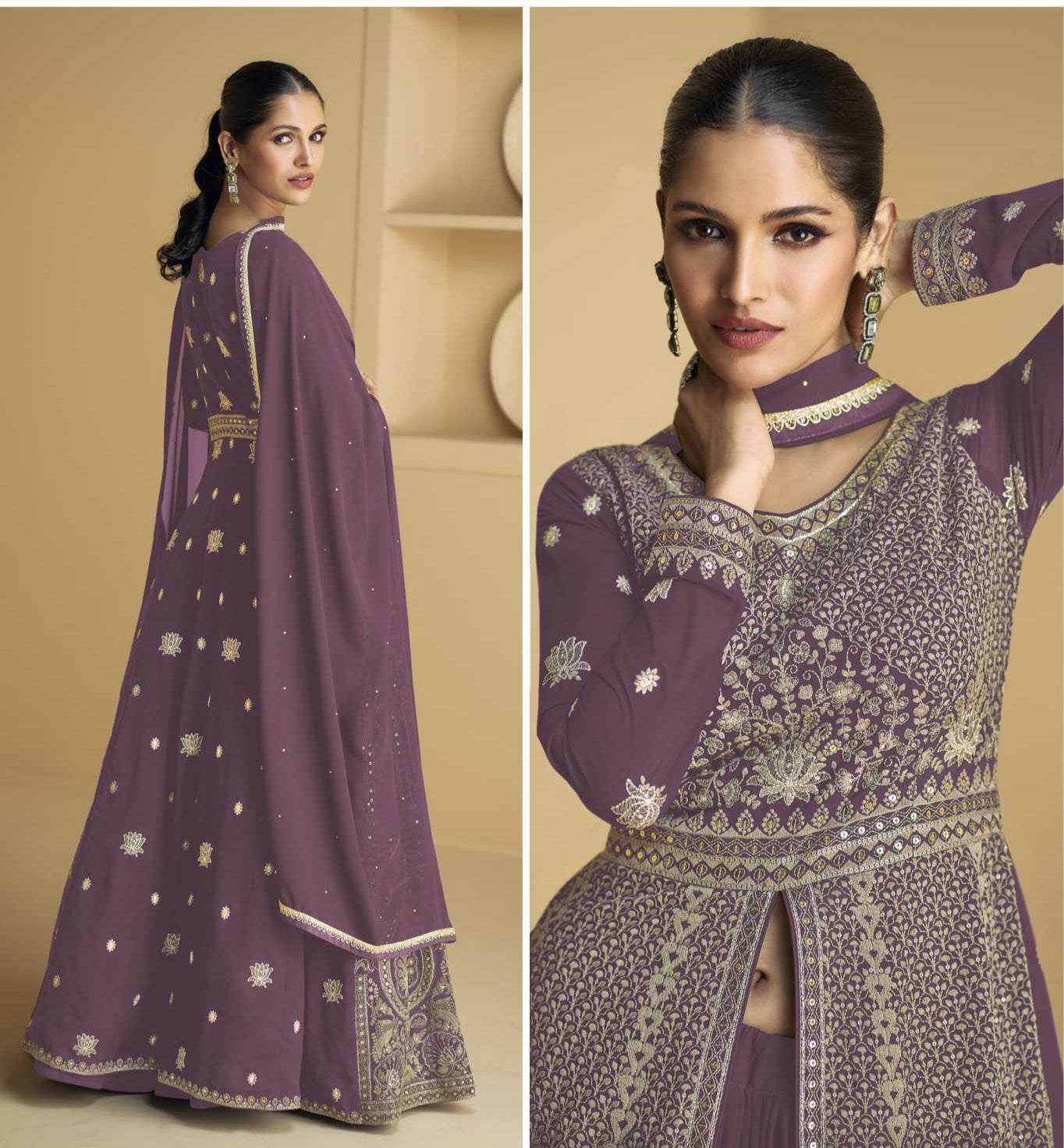 Faux Georgette Party Gown - MYLUXURY LANE ENTERPRISE