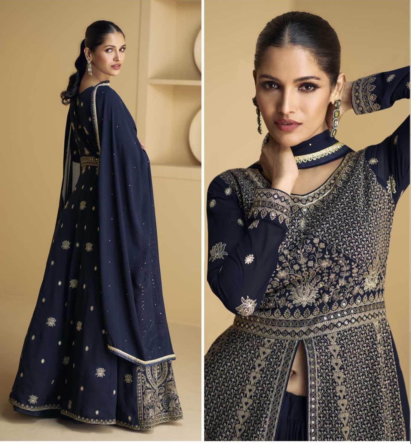 Faux Georgette Party Gown - MYLUXURY LANE ENTERPRISE