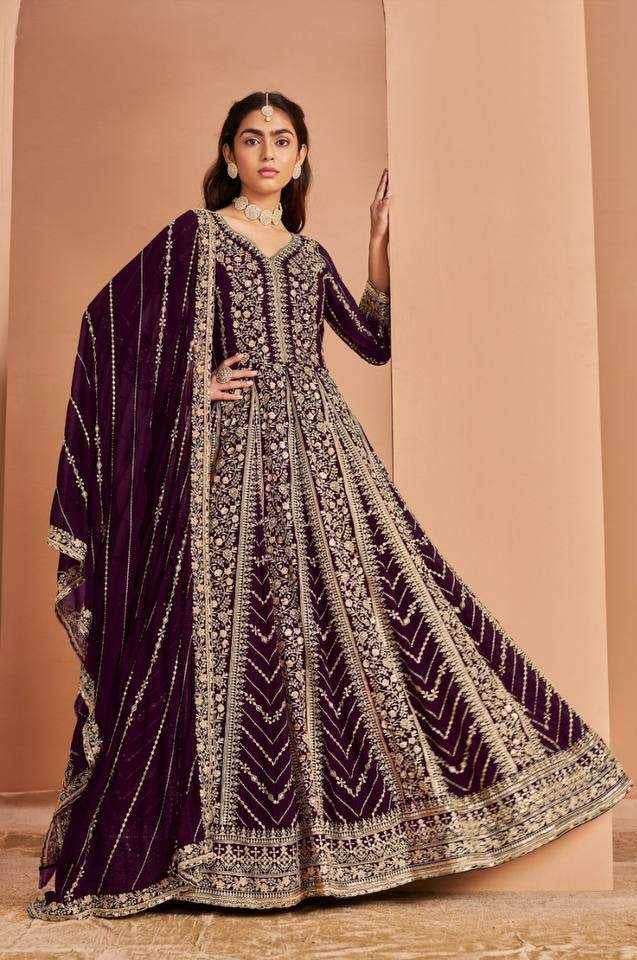 Elegant Faux Georgette Wedding Gown for Timeless Style - MYLUXURY LANE ENTERPRISE