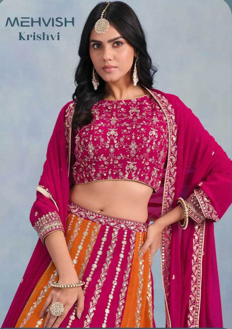 Faux Bridal Lehenga With Cancan - MYLUXURY LANE ENTERPRISE