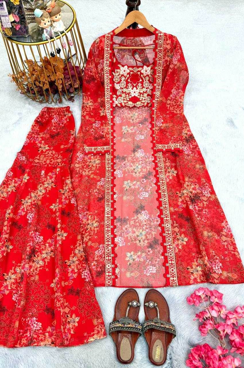 Faux Georgette Embroidery Suits - MYLUXURY LANE ENTERPRISE