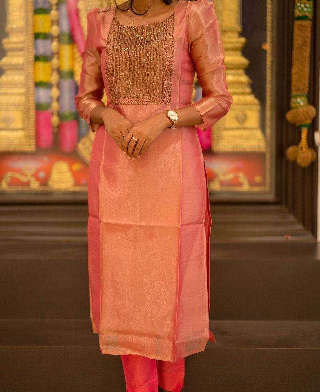 FENDY Ladies Silk Party wear Handwork Suit - MYLUXURY LANE ENTERPRISE